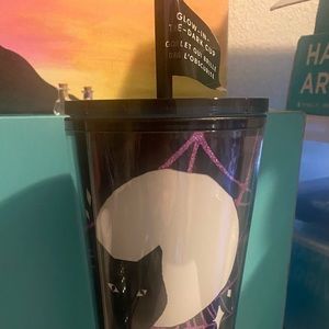 NWT 2021 Halloween Starbucks Black Cat Glow in the Dark Tumbler